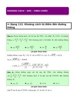 Câu hỏi trắc nghiệmPP Tọa độ trong không gian - KHOẢNG CÁCH-GÓC-HÌNH CHIẾU