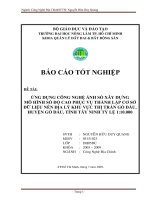 ỨNG DỤNG CÔNG NGHỆ ẢNH SỐ XÂY DỰNG MÔ HÌNH SỐ ĐỘ CAO PHỤC VỤ THÀNH LẬP CƠ SỞ DỮ LIỆU NỀN ĐỊA LÝ KHU VỰC THỊ TRẤN GÒ DẦU, HUYỆN GÒ DẦU, TỈNH TÂY NINH TỶ LỆ 1:10.000