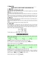 BIẾN CỐ, XÁC SUẤT CỦA BIẾN CỐ