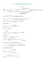 TÍNH GIỚI HẠN BẰNG ĐỊNH NGHĨA