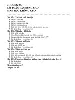 BÀI TOÁN VẬN DỤNG CAO HÌNH HỌC KHÔNG GIAN