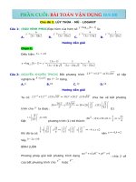 BÀI TẬP VẬN DỤNG CAO LOGA (ĐIỂM 8-9-10)