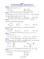 các bài tập vận dụng cao môn toán