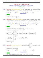 TÍNH THỂ TÍCH VẬT THỂ TRÒN XOAY QUANH OX