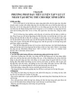 chuyen de ly PHƯƠNG PHÁP DẠY TIẾT LUYỆN TẬP VẬT LÝ NHẰM TẠO HỨNG THÚ CHO HỌC SINH LỚP 8.