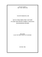 Quản lý hoạt động thực tập nghề làm bánh của học sinh trường nghiệp vụ nhà hàng, thành phố hồ chí minh 