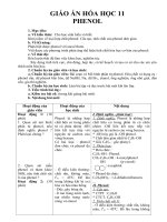 Giáo án Hóa học 11 bài 41: Phenol