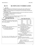 Giáo án Hóa học 11 bài 38: Hệ thống hóa hiđrocacbon