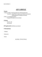 Giáo án Hóa học 11 bài 45: Axit Cacboxylic