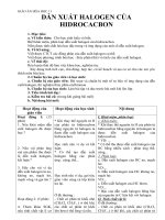 Giáo án Hóa học 11 bài 39: Dẫn xuất halogen của hiđrocacbon