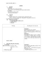 Giáo án Hóa học 11 bài 32: Ankin