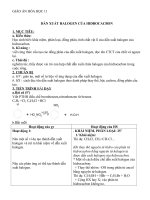 Giáo án Hóa học 11 bài 39: Dẫn xuất halogen của hiđrocacbon