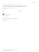 2014 factors influencing intention of mobile application use