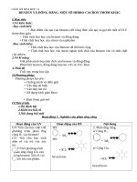 Giáo án Hóa học 11 bài 35: Benzen và đồng đẳng. Một số Hiđrocacbon khác