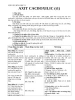 Giáo án Hóa học 11 bài 45: Axit Cacboxylic