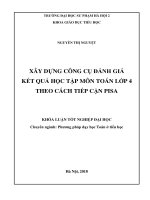 Xây dựng công cụ đánh giá kết quả học tập môn toán lớp 4 theo cách tiếp cận PISA