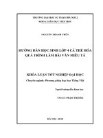 Hướng dẫn học sinh lớp 4 cá thể hóa quá trình làm bài văn miêu tả