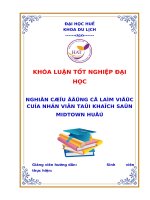 Nghiên cứu động cơ làm việc của nhân viên tại khách sạn midtown huế