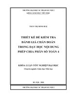 Thiết kế đề kiểm tra đánh giá chẩn đoán trong dạy học nội dung phép chia phân số toán 4