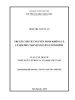 Truyền thuyết Nguyễn Minh Không và lễ hội đền Thánh Nguyễn ở Ninh Bình (LV thạc sĩ)