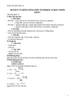 Giáo án Hóa học 11 bài 35: Benzen và đồng đẳng. Một số Hiđrocacbon khác