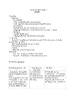 Giáo án Hóa học 11 bài 32: Ankin