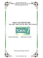 giáo án chủ đề toán 7