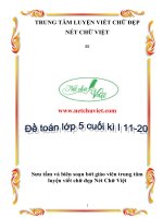 2  đề toán lớp 5 cuối kì i  11 20 