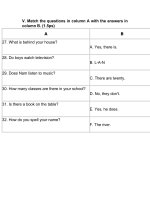 bài nối lớp 6 bổ trợ kiến thức, củng cố kiến thúc mới cho học sinh lớp 6 môn tiếng anh