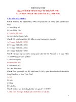Bộ câu hỏi tham khảo môn Lịch sử 12 ôn thi THPT quốc gia 2018 (Có đáp án)