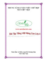 4  bài tập tiếng việt nâng cao lớp 4 
