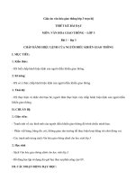 Giáo án văn hóa giao thông lớp 3 