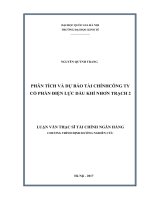 Phân tích và dự báo tài chính công ty cổ phần điện lực dầu khí nhơn trạch 2 