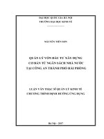 Quản lý vốn đầu tư xây dựng cơ bản từ ngân sách nhà nước tại công an thành phố hải phòng 