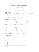 Bộ đề thi khảo sát chất lượng đầu năm môn toán lớp 5 (có đáp án) đề  (2) 