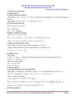 CHỦ ĐỀ: GIỚI HẠN HÀM SỐ LIÊN TỤC