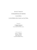 Instructors manual fundamentals of physics 7th ed SOLUTI 