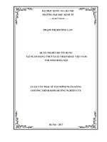 Quản trị rủi ro tín dụng tại ngân hàng thương mại cổ phần xuất nhập khẩu việt nam   chi nhánh hà nội 