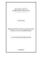 Phương pháp gộp toán tử qua ma trận đặc trưng để tìm cây toán tử có chi phí nhỏ nhất (Luận văn thạc sĩ)