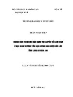 Thực trạng bệnh sâu răng học sinh tiểu học xã lương hòa, huyện bến lức, tỉnh long an