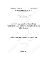 Quản lý mạng lưới đường đô thị theo quy hoạch chung thành phố bắc giang đến năm 2020 (tt) 