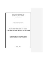 Phân tích tình hình tài chính công ty cổ phần cảng quảng ninh 