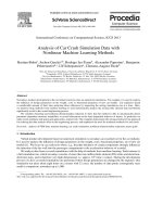 Analysis of Car Crash Simulation Data with Nonlinear Machine Learning Methods