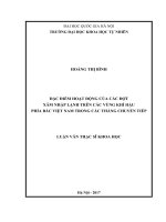 Đặc điểm hoạt động các đợt xâm nhập lạnh trên các vùng khí hậu phía bắc việt nam trong thời kỳ chuyển tiếp 