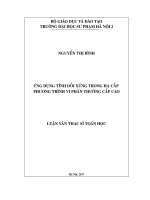Ứng dụng tính đối xứng trong hạ cấp phương trình vi phân thường cấp cao (Luận văn thạc sĩ)