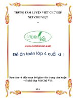 Tài liệu toán lớp 4 cuối kì i đề 11 20 