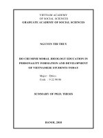 Giáo dục tư tưởng đạo đức Hồ Chí Minh với việc hình thành và phát triển nhân cách sinh viên Việt Nam hiện nay tt
