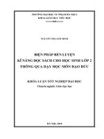 Biện pháp rèn luyện kĩ năng đọc sách cho học sinh lớp 2 thông qua dạy học môn đạo đức