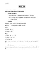 Giáo án Hóa học 11 bài 25: Ankan