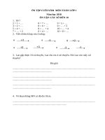 BÀI tập ôn TOÁN CUỐI năm lớp 1   NH 2018 